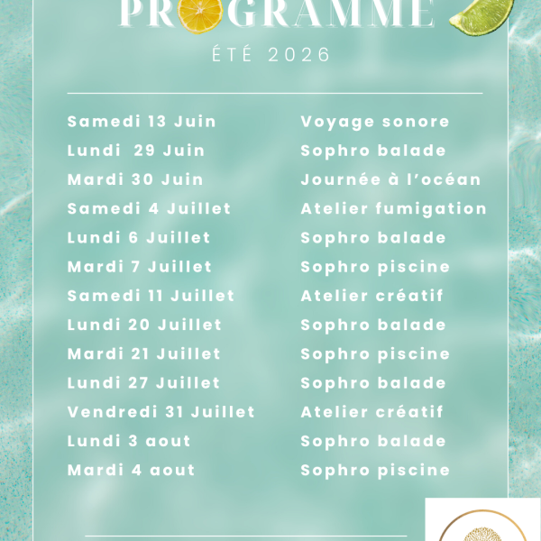programme été 2026